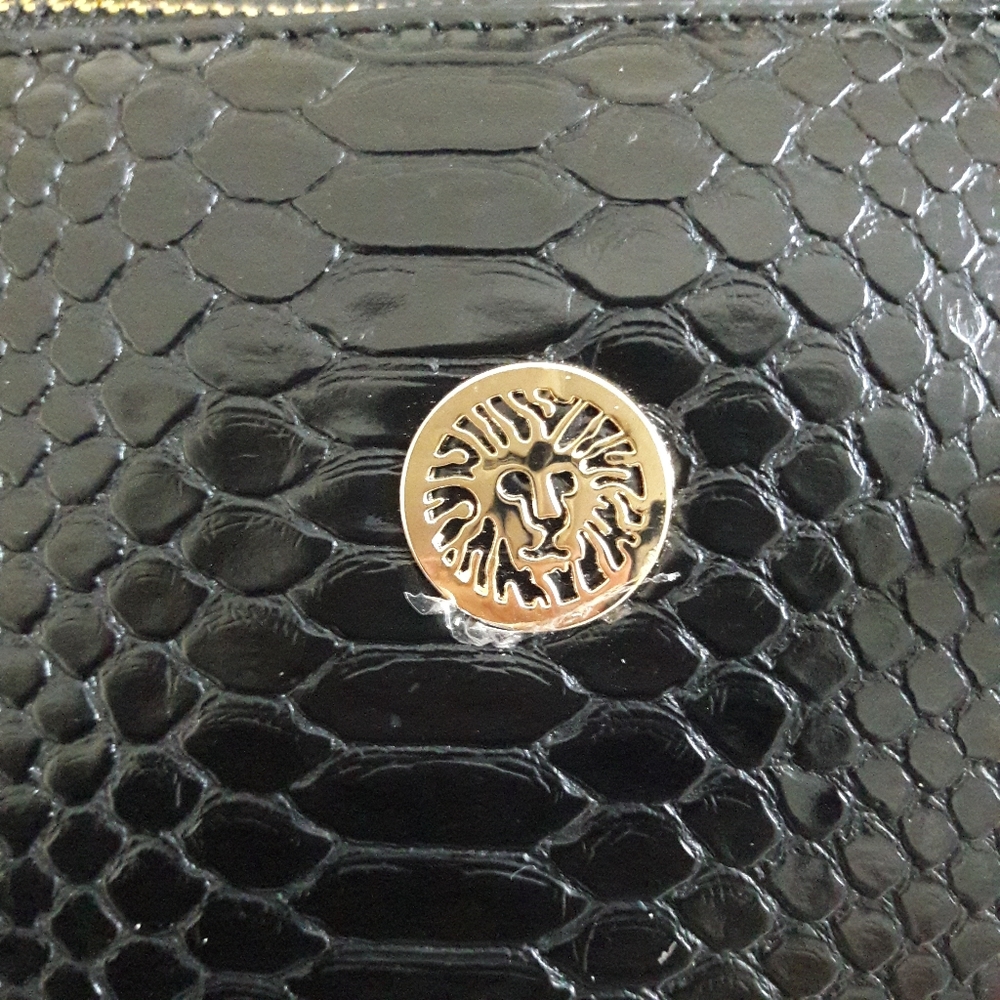 NWT ANNE KLEIN SNAKE SATCHEL HANDBAG & CARDHOLDER - Picture 2 of 8